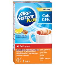 Alka-Seltzer Plus Honey Lemon Zest Cold & Flu, 6 Packets