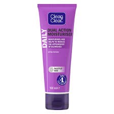 clean & clear dual action moist 100ml.