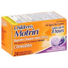 Children's Motrin Grape Ibuprofen Tablets, 24 Count