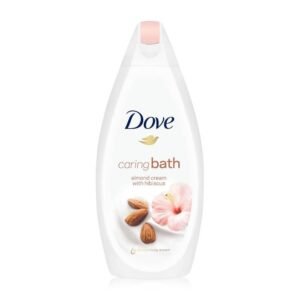 dove caring bath almond cream with hibiscus 750mls