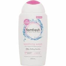 femfresh soothing wash 250mls.