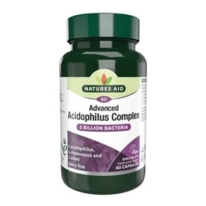 natures aid advanced acidophilus complex capsules, 60 count
