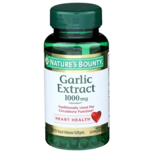 nature's bounty garlic extract softgels, 1000mg, 100 count