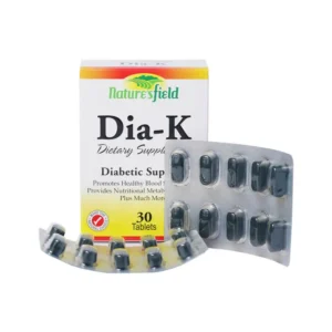 nature's field dia k diabetic support tablets, 30 count