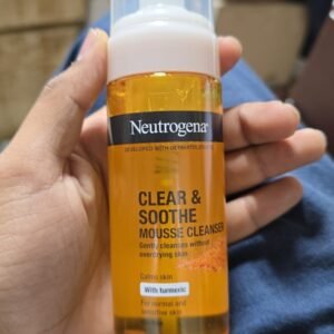 neutrogena original soothing clear calming mousse facial cleanser turmeric 5 oz