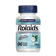 Rolaids Extra Strength Mint Antacid Tablets, 96 Count