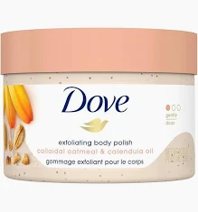 DOVE EXFOLIATING BODY POLISH WITH OATMEAL & CALENDULA OIL 298G